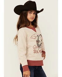 Ariat Girls' Bronco Print Long Sleeve Graphic Shirt