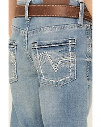 Cody James Little Boys' Stampede Light Wash Slim Bootcut Comfort Stretch Denim Jeans