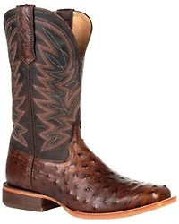 Durango Men's Brown Exotic Full-Quill Ostrich Western Boots - Square Toe