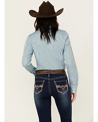 Cinch Women's Striped Long Sleeve Button-Down Western Core Shirt