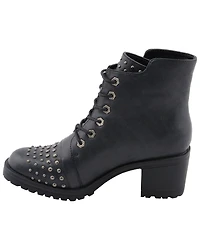 Milwaukee Leather Women's Studded Rocker Boots - Round Toe