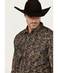 Cody James Men's Vaquero Paisley Print Long Sleeve Snap Western Shirt