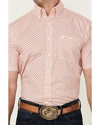 Wrangler Men's Classic Medallion Print Short Sleeve Button-Down Western Shirt