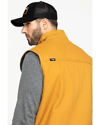 Hawx Men's Khaki Canvas Sherpa Lined Work Vest