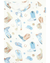 Angel Dear Infant Boys' Cowboy Boots Henley Shortall