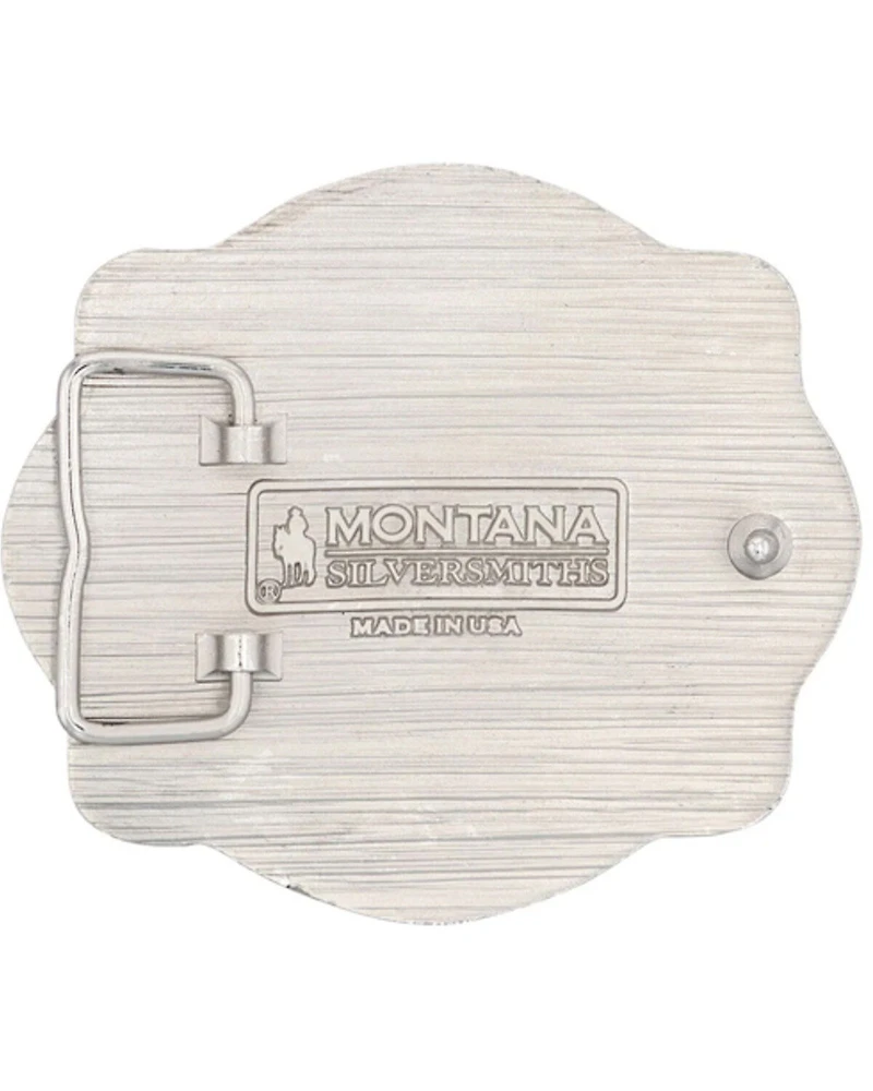 Montana Silversmiths Men's A-Blaze Filigree Framed Bull Rider Belt Buckle