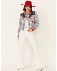 Double D Ranch Women's Multi Print Chick Fiddle Button-Front Jacket