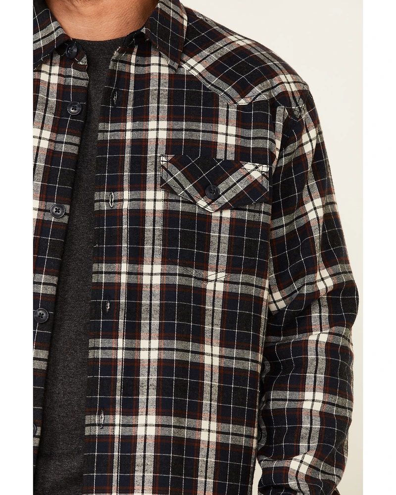 Cody James Men's Storm Front Bonded Large Plaid Long Sleeve Button-Down Western Flannel Shirt