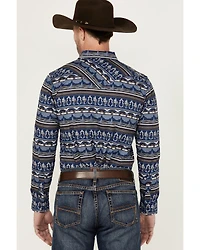 Cody James Men's Coyote Trail Southwestern Print Long Sleeve Snap Western Shirt