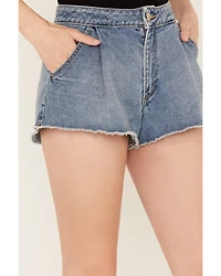 Shyanne Women's Light Wash Super High Rise Pull On Shorts