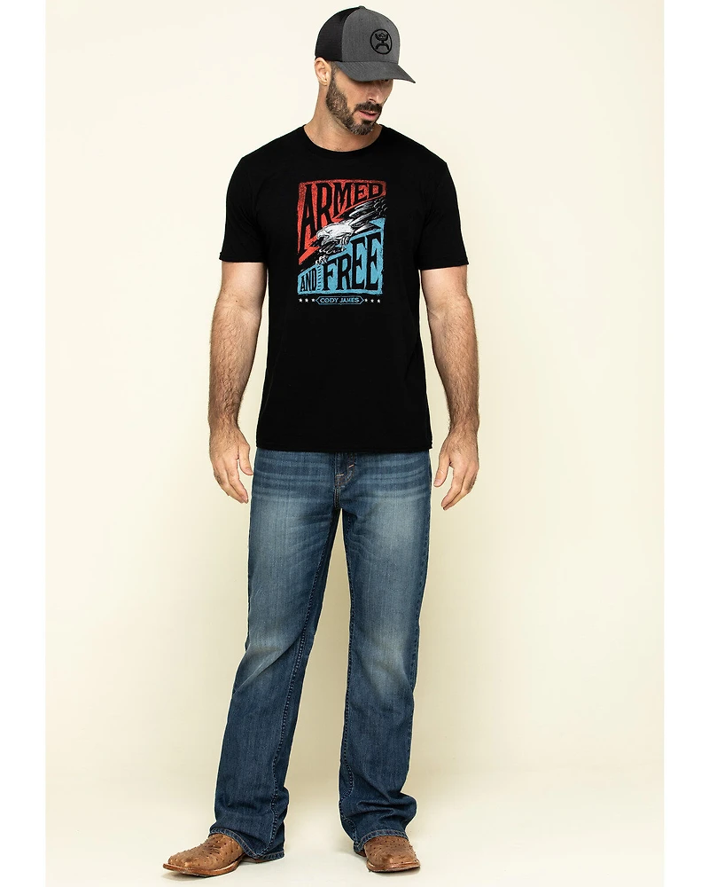 Cody James Men's Wolfstooth Wash Duke Relaxed Bootcut Stretch Denim Jeans