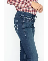 Ariat Women's Mid Rise Icon Stackable Straight Leg Jeans