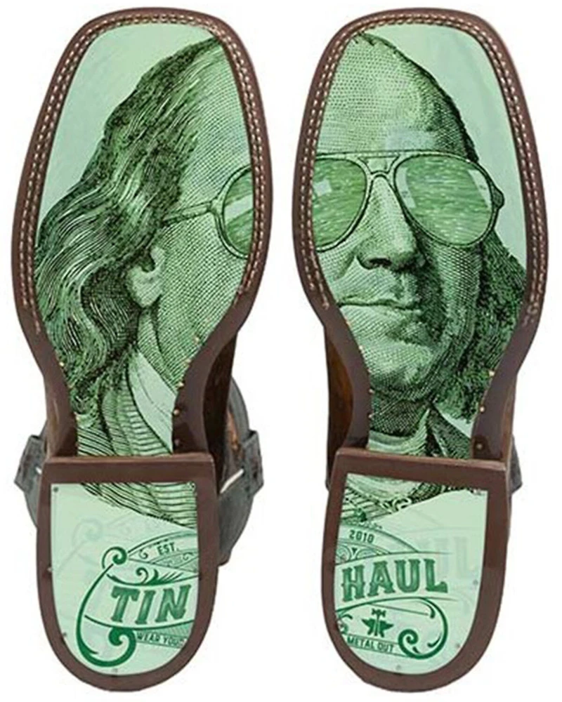 Tin Haul Men's Top Dollar Western Boots - Broad Square Toe