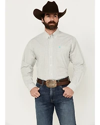 Cinch Men's Checkered Print Long Sleeve Button-Down Western Shirt