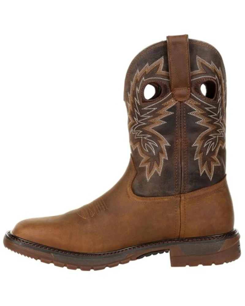 Rocky Men's Ride FLX Waterproof Pull On Western Boot - Square Toe