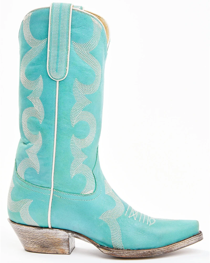 Caborca Silver by Liberty Black Women's Helga Stitch Western Boots - Snip Toe