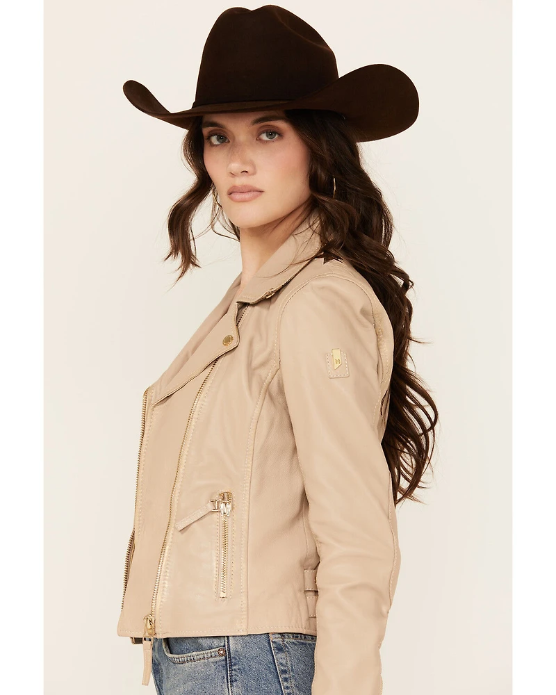 Mauritius Leather Women's Christy Scatter Star Jacket