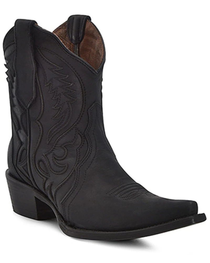 Circle G Women's Inlay Western Booties - Snip Toe
