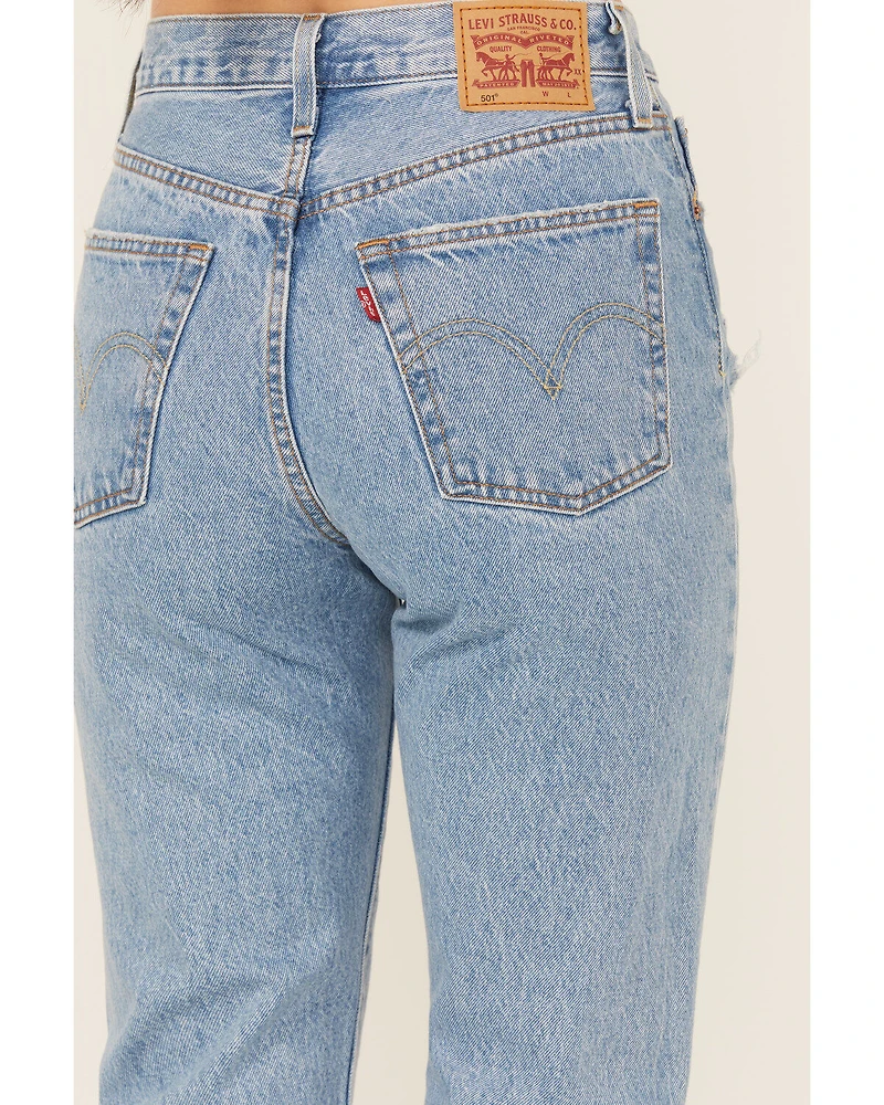 Levi's Women's 501® Original Lane Change Light Wash High Rise Straight Denim Jeans