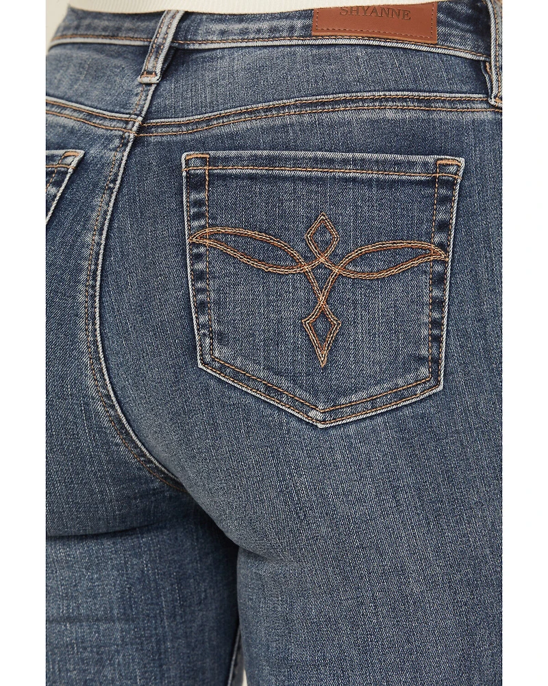 Shyanne Women's Celeste High Rise Bootcut Stretch Denim Jeans
