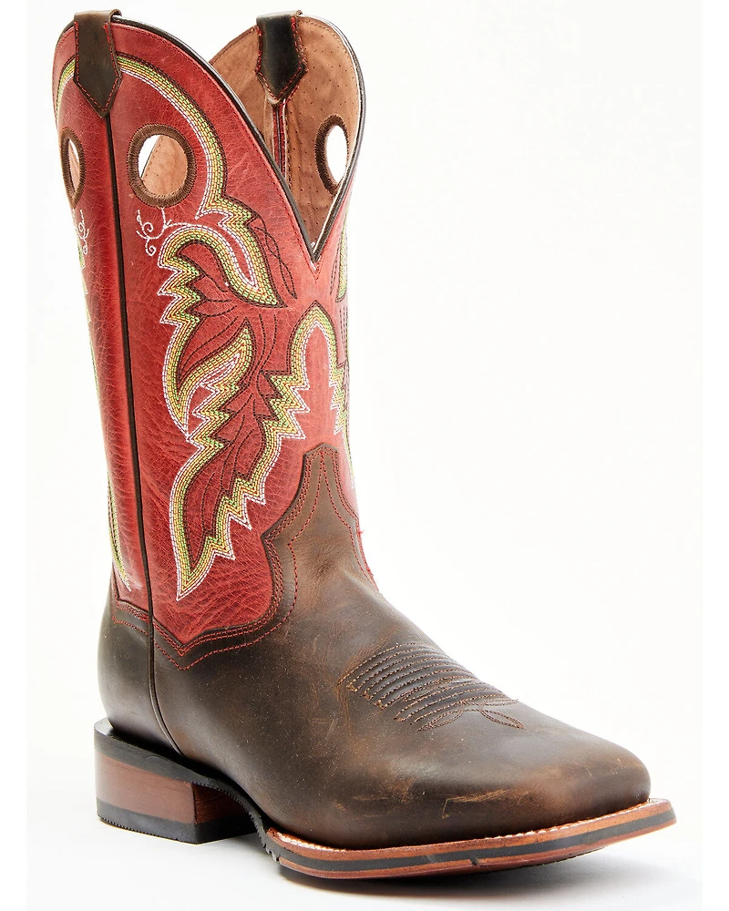 Dan Post Men's Leon Red Top Western Performance Boots - Broad Square Toe