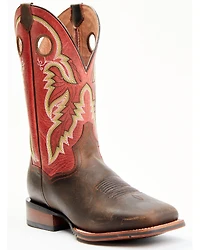 Dan Post Men's Leon Red Top Western Performance Boots - Broad Square Toe
