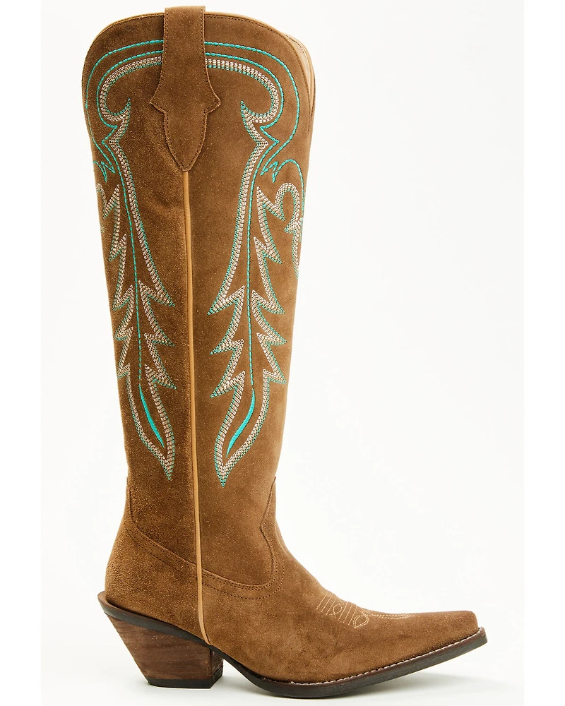 Shyanne Women's Rowan Tall Suede Western Boots - Snip Toe