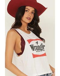 Wrangler Women's Logo Sleeveless Graphic Muscle Tank