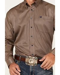 Cinch Men's Mini Striped Print Long Sleeve Button-Down Western Shirt