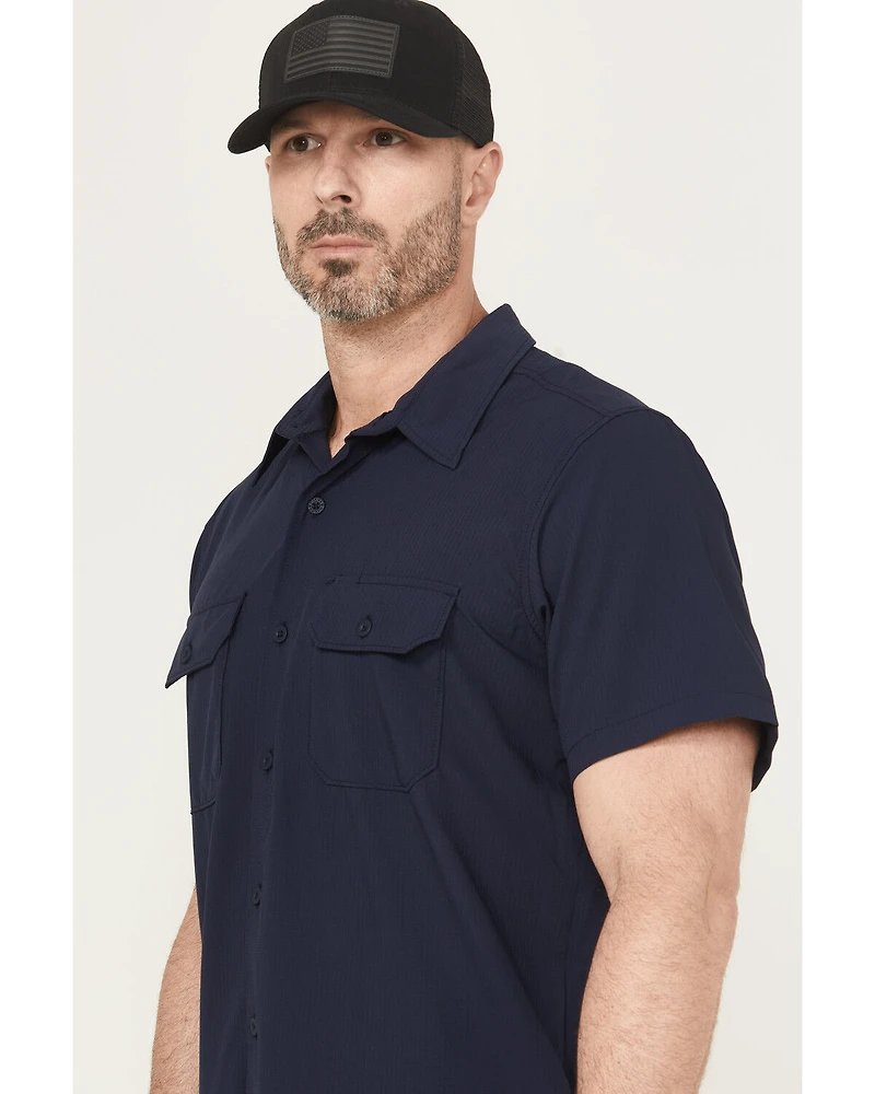 Dickies Men's Solid Short Sleeve Button-Down Performance Work Shirt