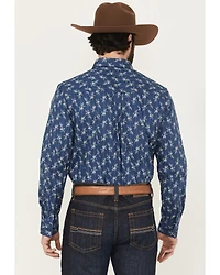 Cody James Men's Gila Grove Floral Striped Long Sleeve Button-Down Stretch Western Shirt