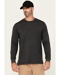 Lucky Brand Workwear Men's Textured Knit Long Sleeve Pocket Tee