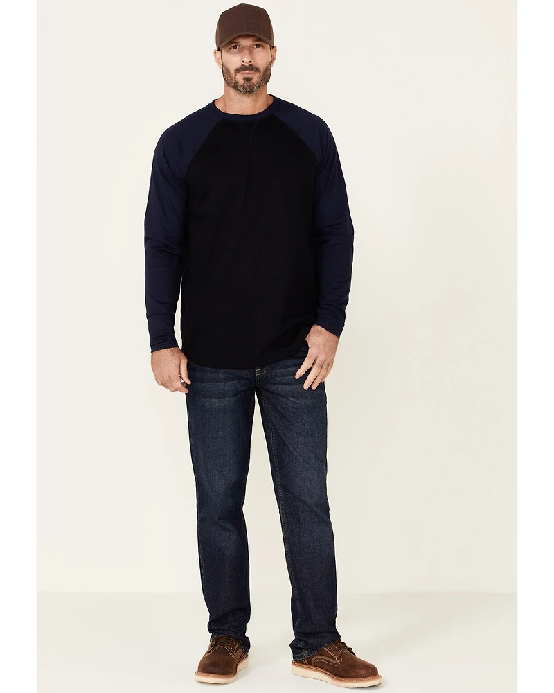 Cody James Men's FR Blocked Baseball Long Sleeve Work Shirt