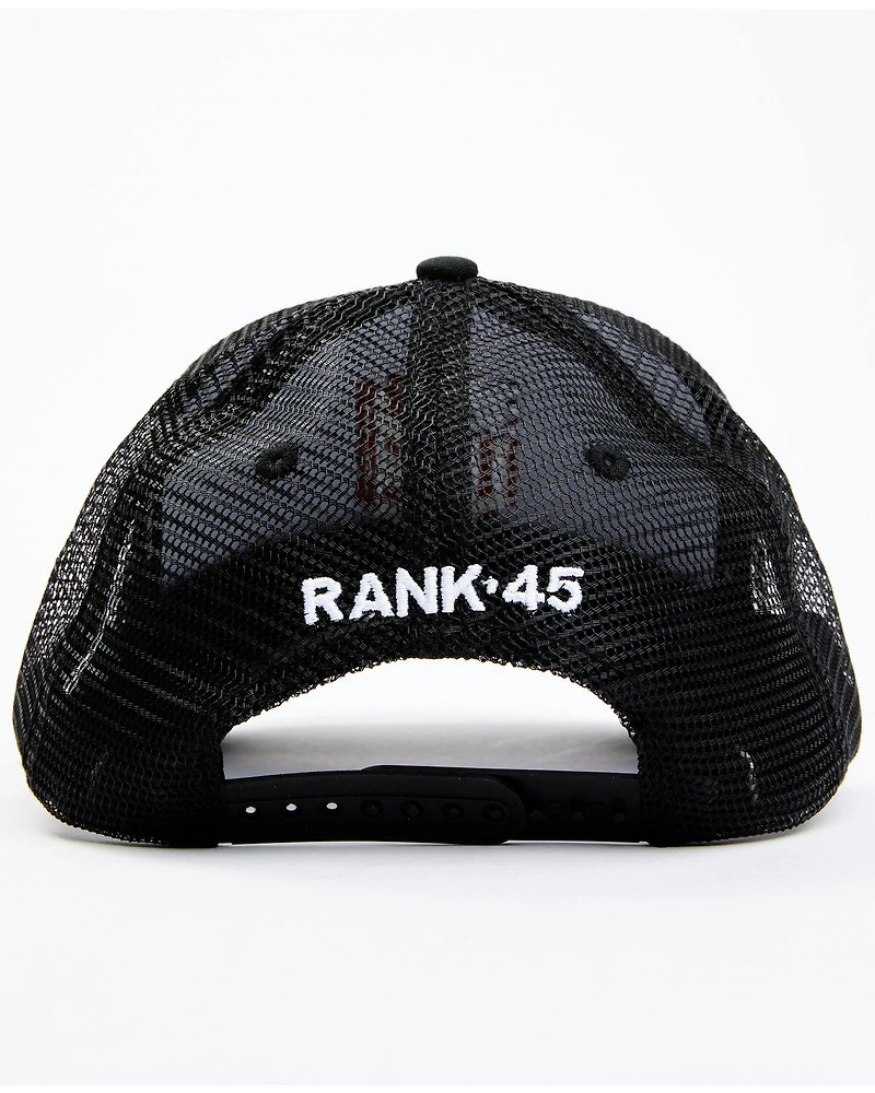 RANK 45® Men's American Flag Shield Patch Mesh-Back Ball Cap