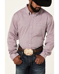 RANK 45® Men's Producer Jacquard Print Long Sleeve Button-Down Western Shirt