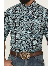 Cinch Men's Paisley Print Short Sleeve Button-Down Western Shirt