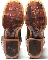 Tin Haul Men's John 3:16 Western Boots - Broad Square Toe
