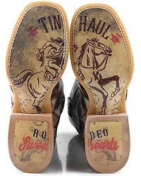Tin Haul Women's Shaggy Diamonds Western Boots - Broad Square Toe