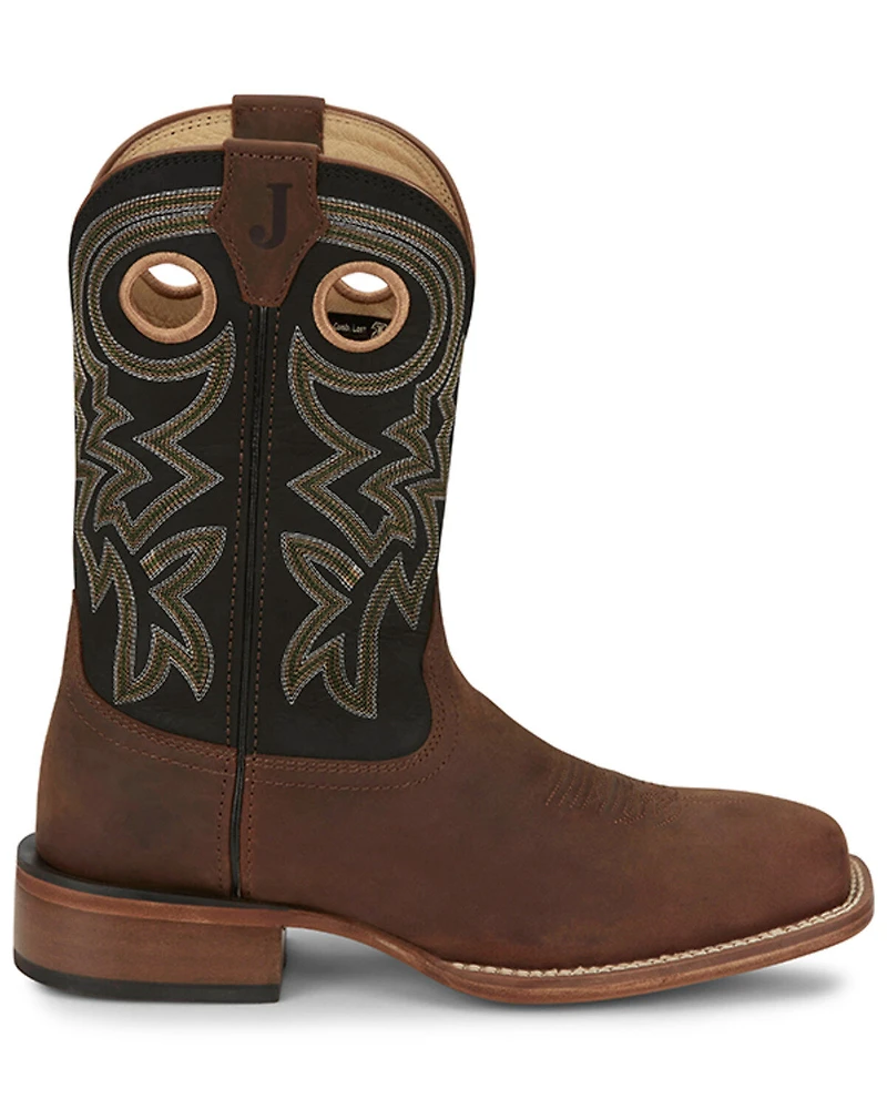 Justin Men's Big News Western Boots - Broad Square Toe