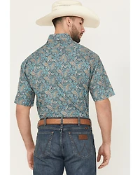 Roper Men's Amarillo Paisley Print Short Sleeve Snap Western Shirt