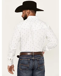 Ely Walker Men's Diamond Southwestern Print Long Sleeve Snap Western Shirt