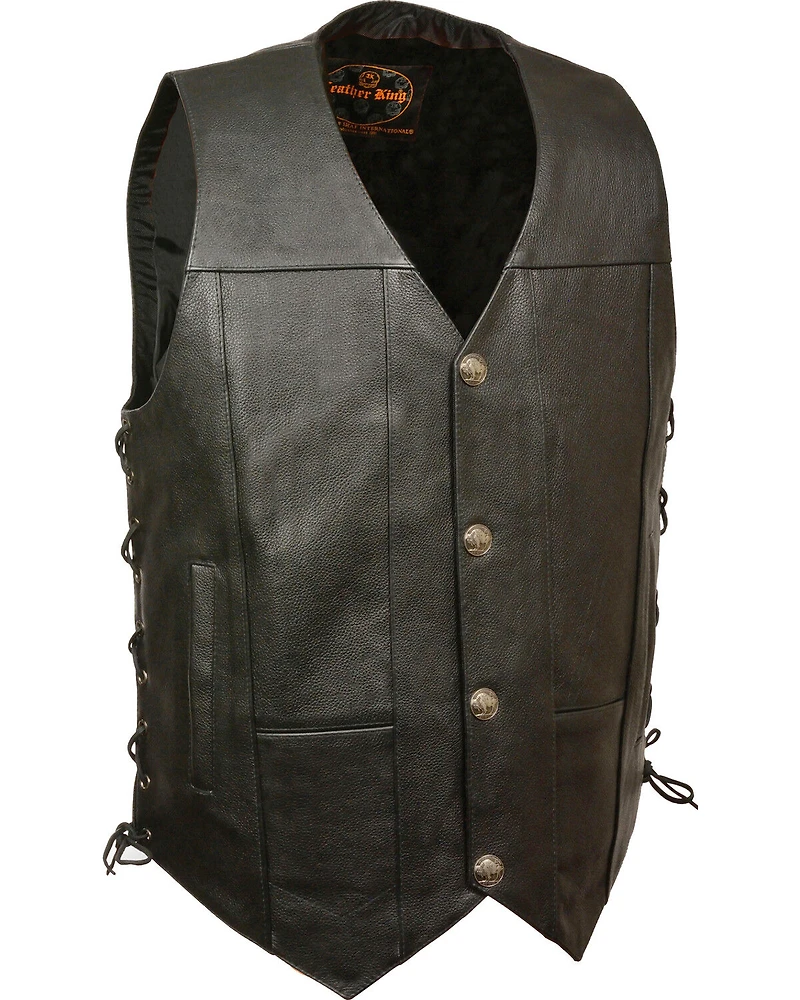 Milwaukee Leather Men's Side Lace Vest - Big 4X
