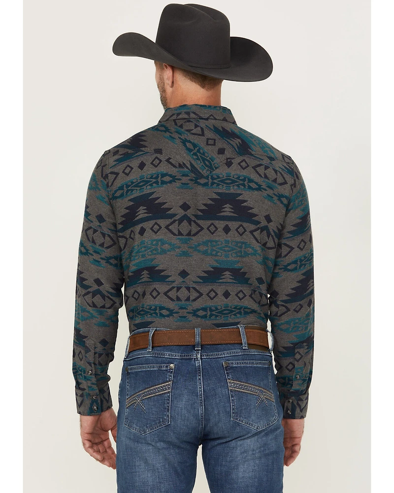 Cody James Men's Julian Southwestern Print Long Sleeve Snap Western Shirt