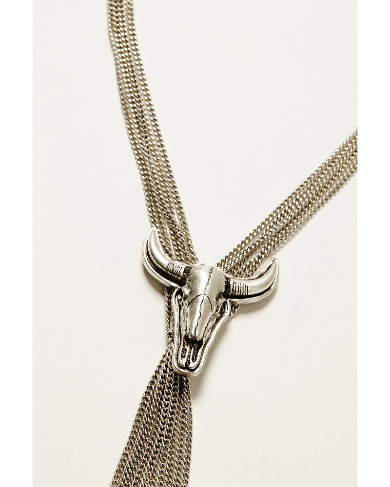 Idyllwind Women's Broadway Chain Fringe Necklace
