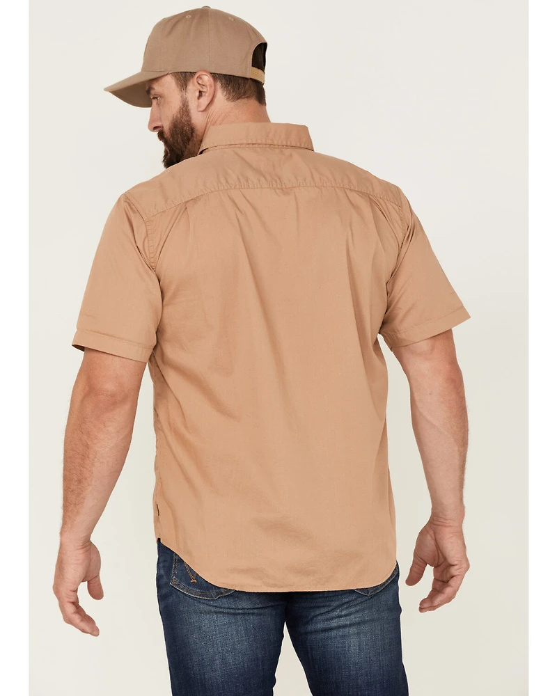 Brixton Men's Mojave Charter Solid Utility Button Down Western Shirt