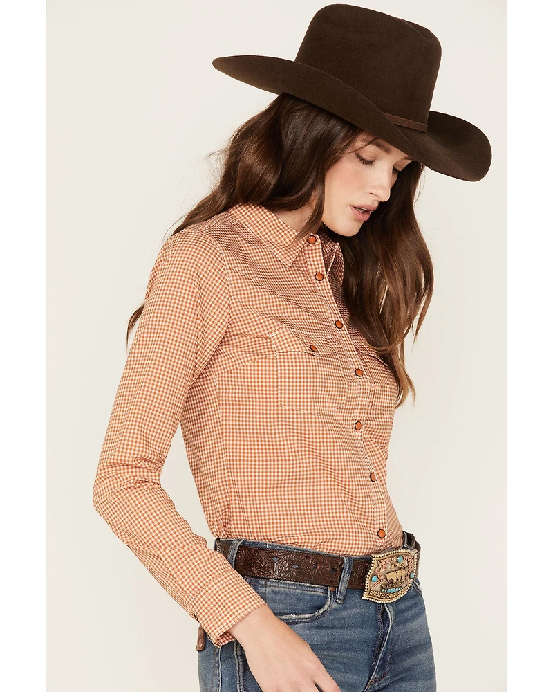 RANK 45® Women's Print Long Sleeve Vented Western Performance Shirt