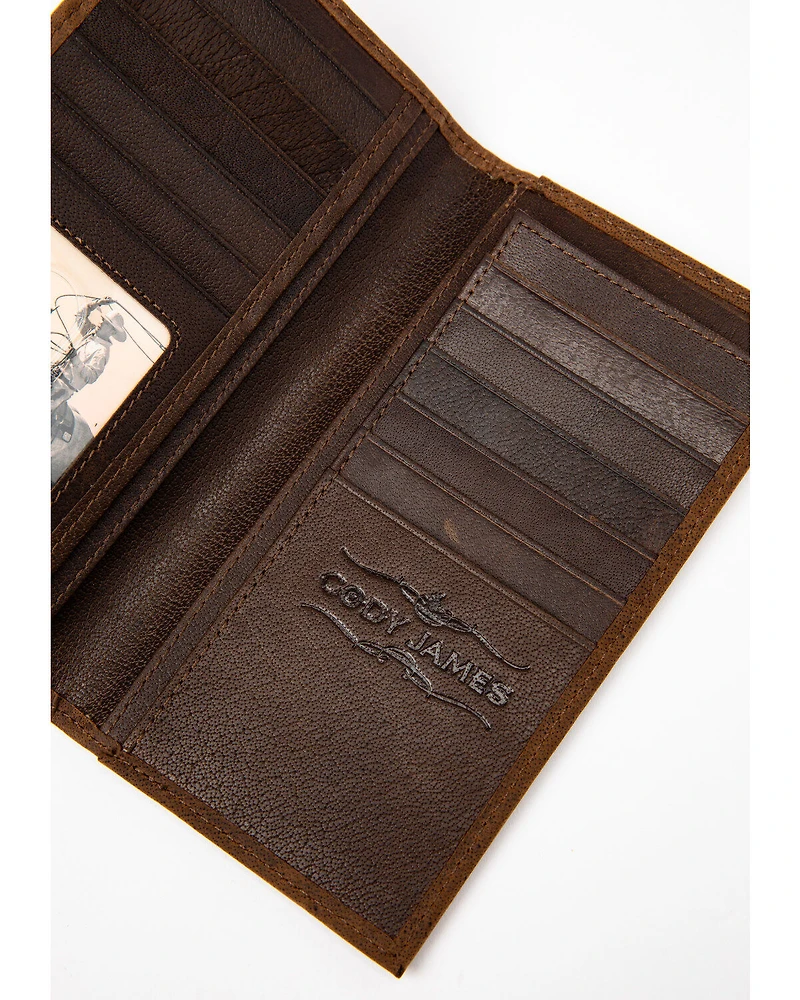 Cody James Men's Americana Leather Checkbook Wallet