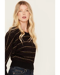 Shyanne Women's Lurex Striped Dolman Sweater