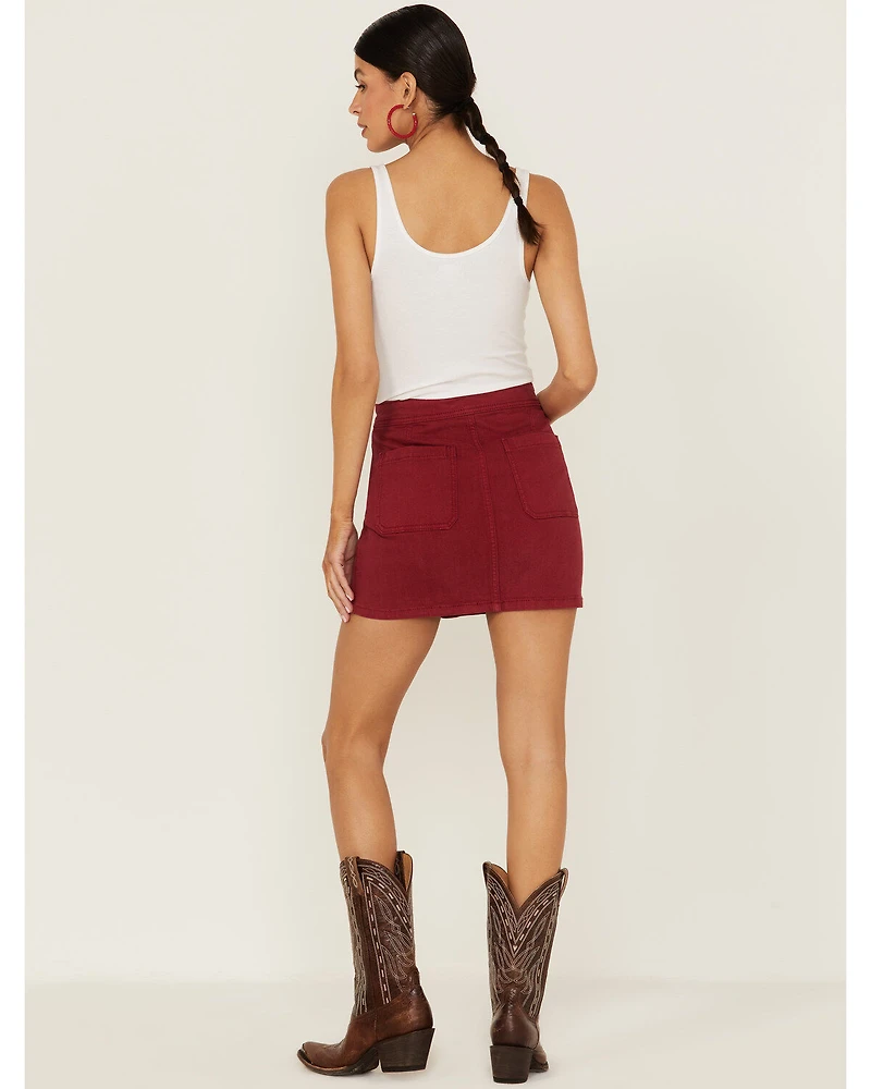 Shyanne Women's Button Front Denim Mini Skirt