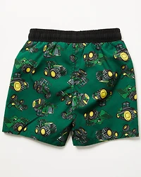 John Deere Toddler Boys' Tractor Print Swim Trunks
